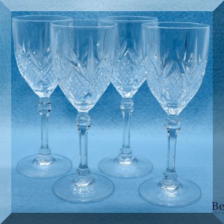 G09. Set of 4 pressed glass cordial glasses 5”h - $8 for the set